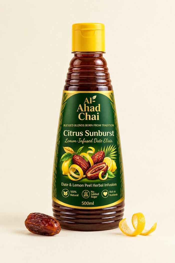 Citrus Sunburst Date Syrup| Lemon Peel Infused